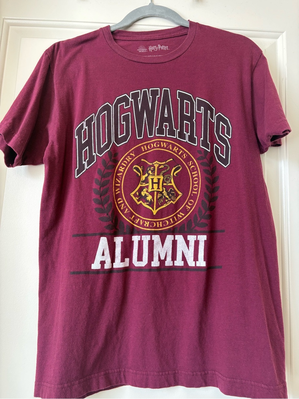 Harry Potter Hogwarts Alumni Short Sleeve Tee - Burgundy